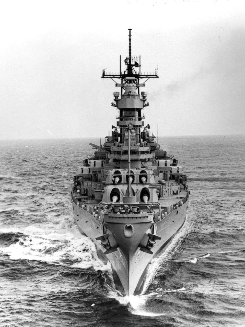 USS Wisconsin BB64 battleship sea trials after reactivation 1988 Photo