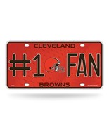Cleveland Browns #1 Fan Metal Embossed License Plate - $15.83