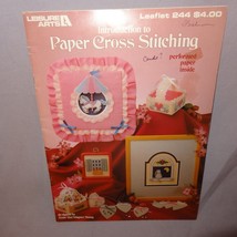 Introduction Paper Cross Stitching Leaflet 244 Patterns 1983 Cat Horse F... - $9.89