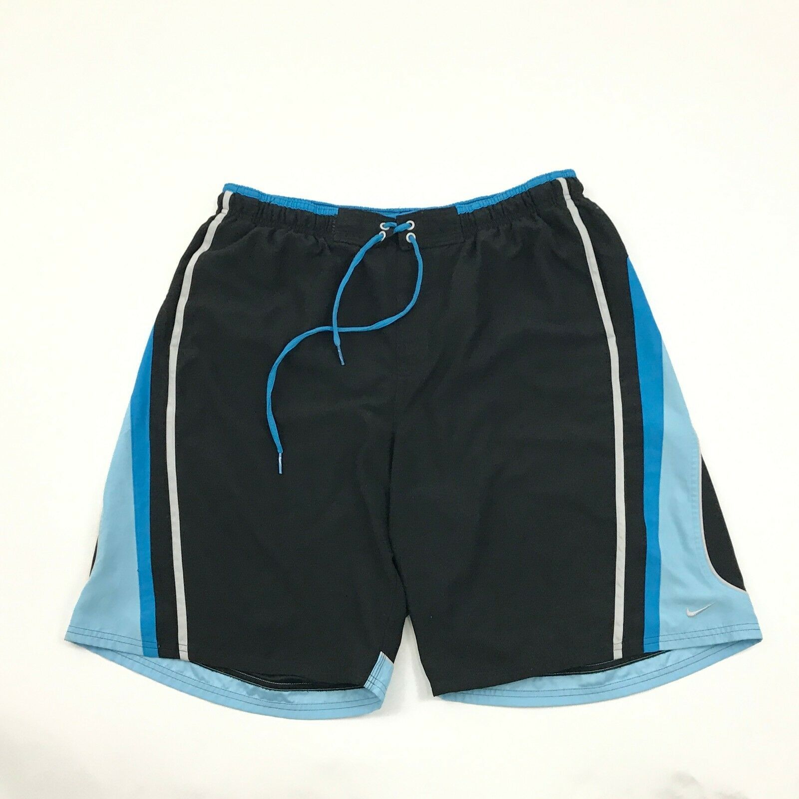 NIKE Mens Swim Trunks Size XXL 2XL Blue Retro Lined Shorts Swimsuit