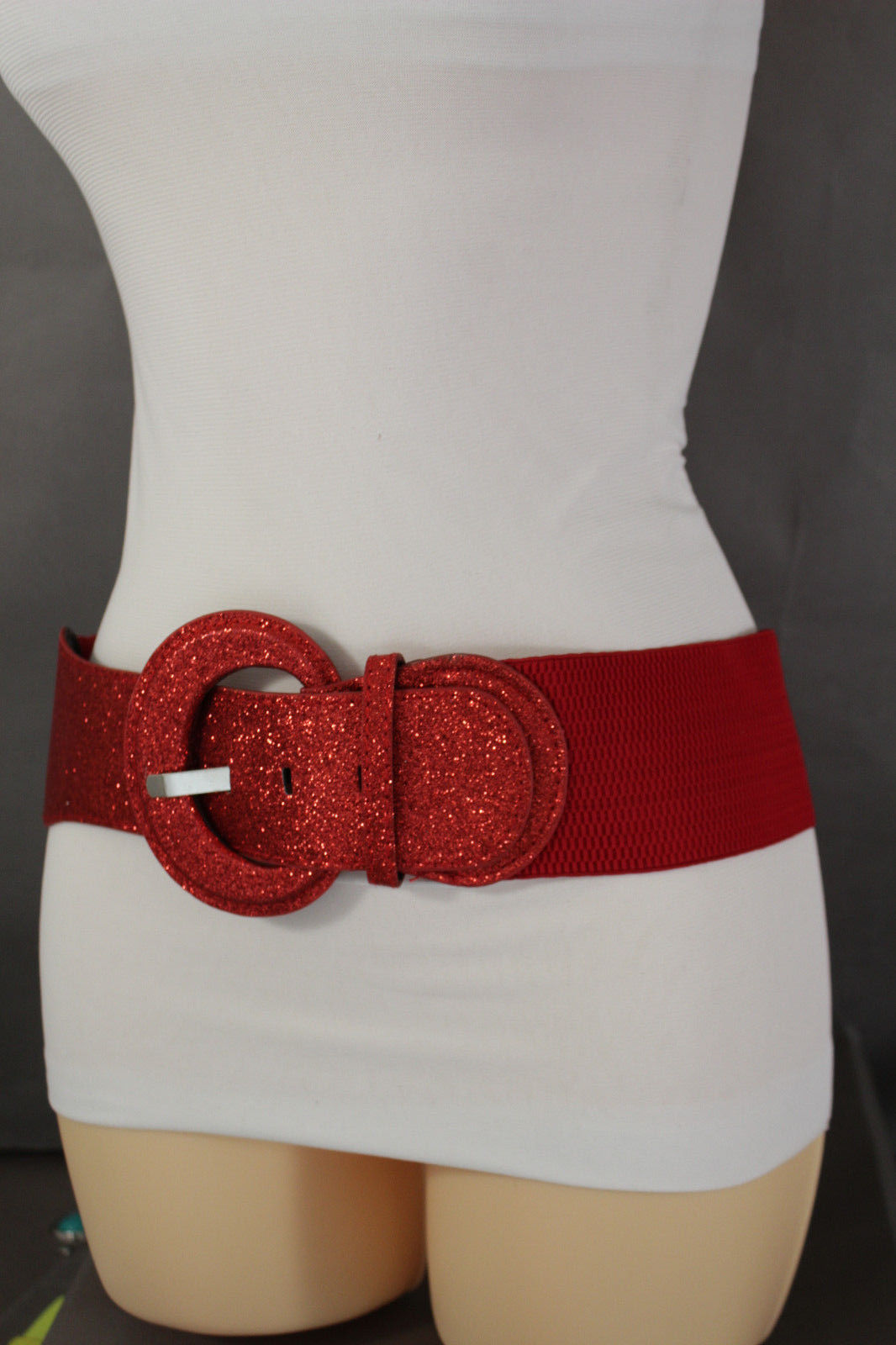 New Women Hip High Waist Fashion Narrow Belt Big Red Color Flower Charm Size M L