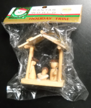 Kurt S Adler Christmas Ornament Miniature Wood Nativity Scene Sealed Bag... - $7.99
