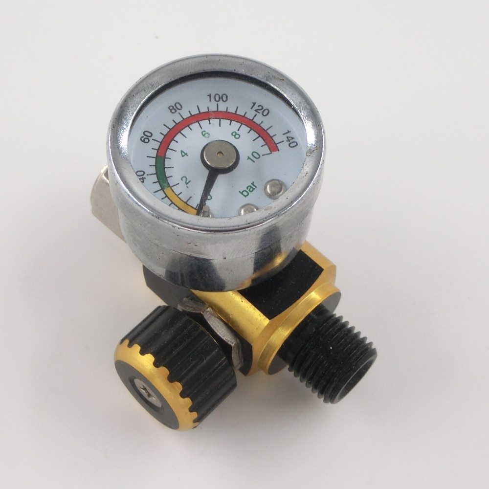 Scratch Spray Gun Air Regulator Gauge & InLine Water Stove Filter Tool