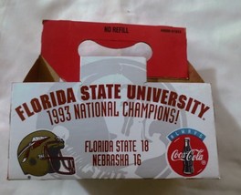 Coca Cola Classic 6 Pack Florida State National Champs 1993 Carrier 8oz ... - $2.48