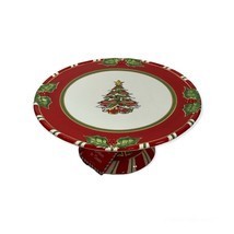 Christopher Radko Letters To Santa Cake Stand Footed Cake Plate in Box w... - $80.00