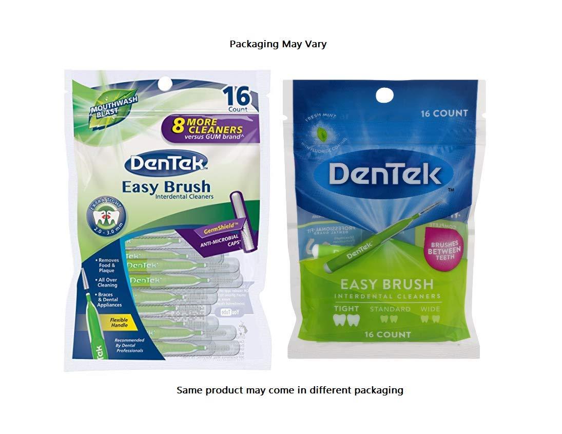 Dentek Easy Tight Spaces Interdental Cleaners Brush, Fresh Mint Green, 16 Count Brush Cleaners
