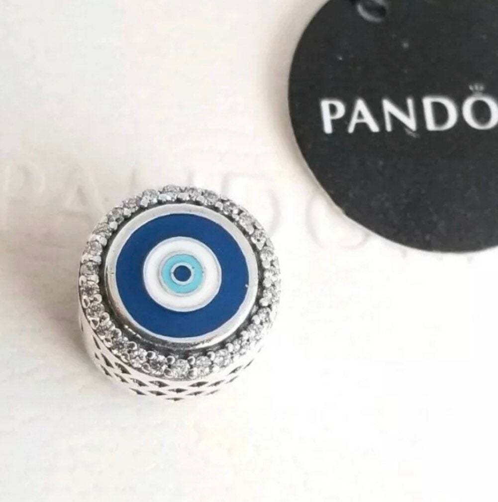 Pandora Evil Eye Double Sided Silver Charm Eye Of Protection 