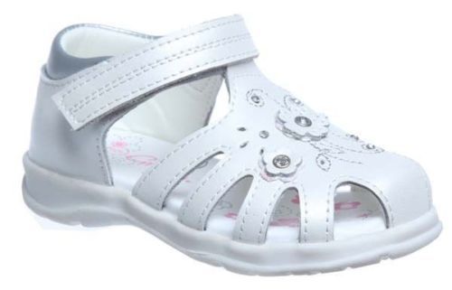 Girls Shoes Grosby Capri White or Pink Leather Upper Sandals Size 4-12 New