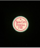 Vintage 60s Twin City Federal (TCF) Savings and Loan green pencil sharpener - $7.00
