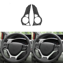 For Honda Civic 2013-2015 Interior Steering Wheel Button Cover Carbon Fi... - $29.60