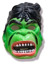 Vintage Halloween Plastic Child's Mask Incredible Hulk Marvel Super Heroes 1976 image 1