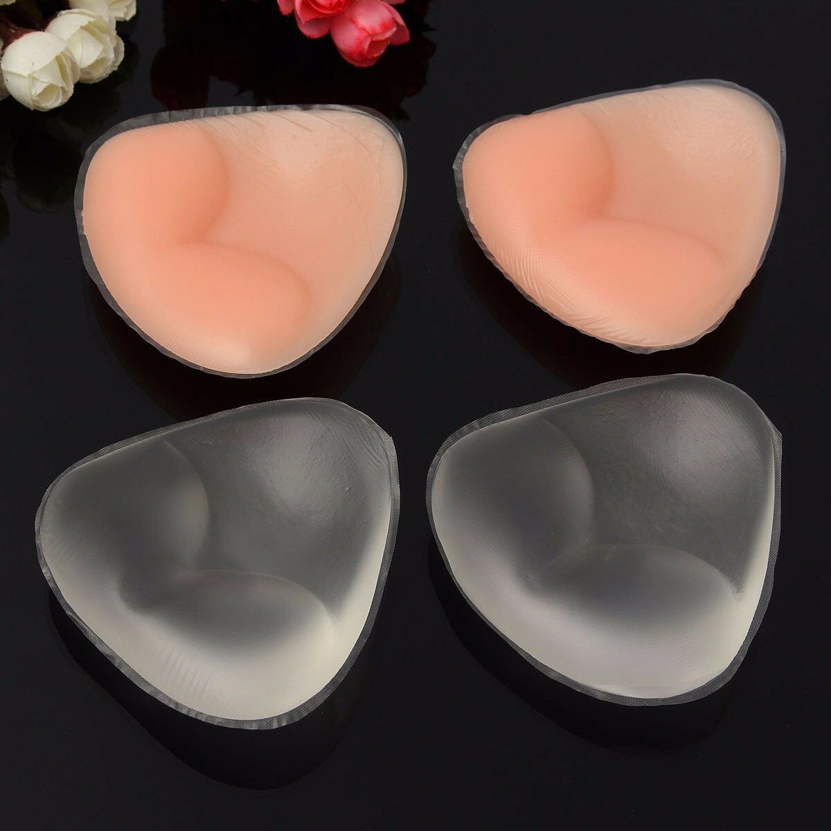 1Pair Women Silicone Gel Bra Insert Pads Breast uplift Enhancer Push Up