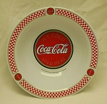 Coca Cola Pop Shop Gibson Designs Soup Cereal Bowl Red Check Panels Outl... - $16.82