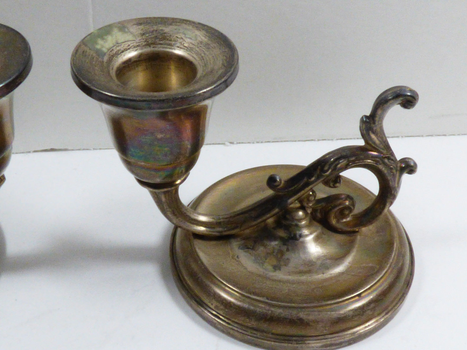 VTG FISHER Sterling Silver weighted Candlestick Candle Holders set of 2