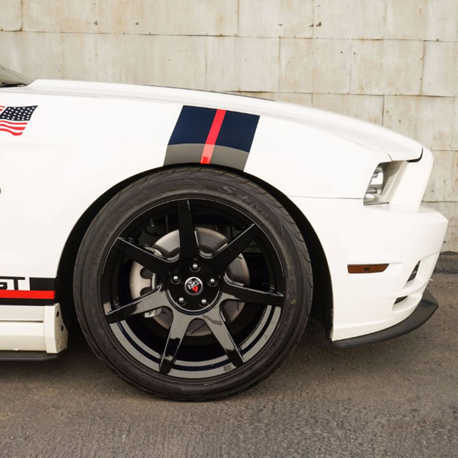 Project 6GR SEVEN 19x10/11 Gloss Black Concave Wheels for S197 Mustang ...