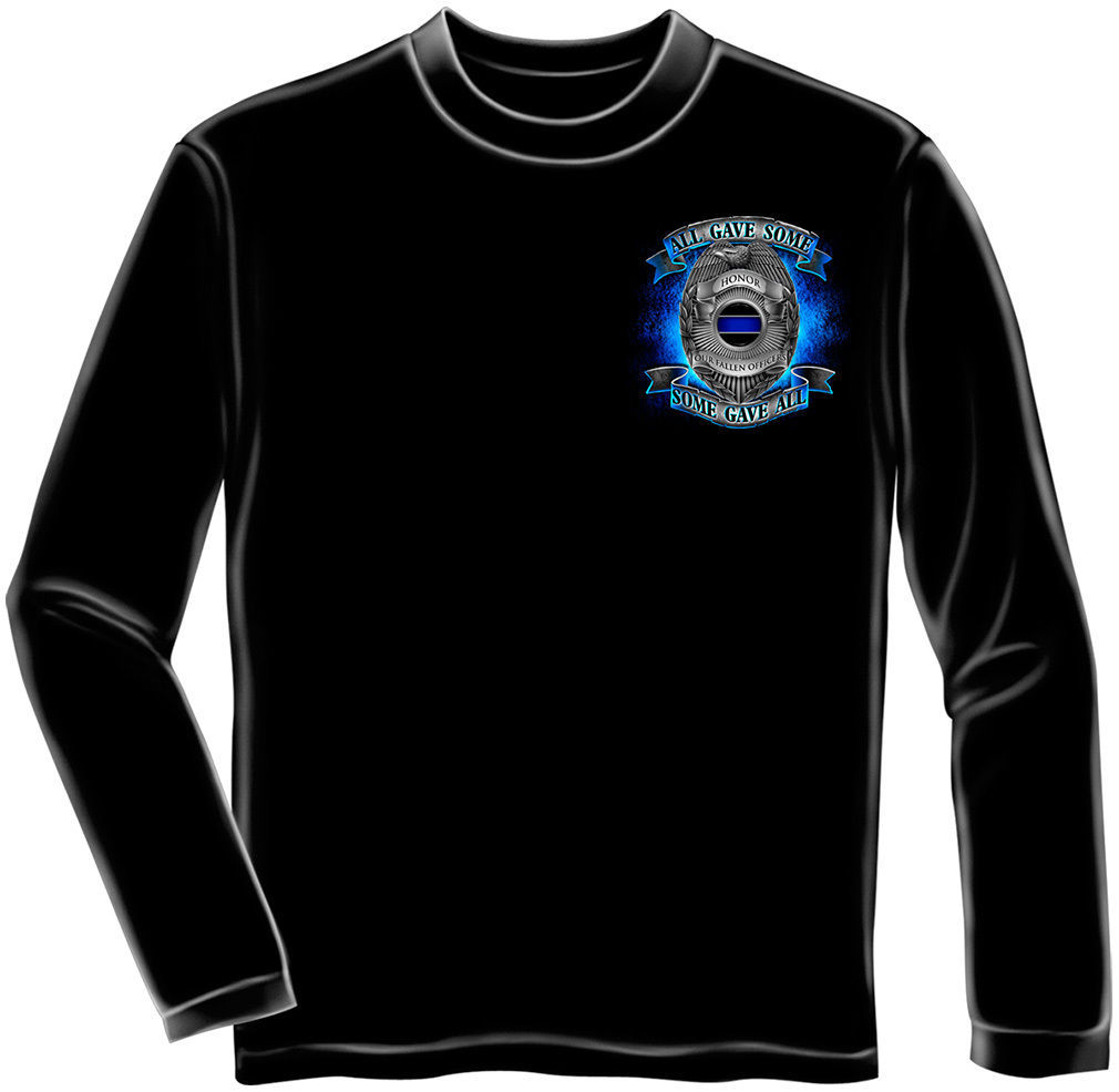 New Law Enforcement Fallen Officers Long Sleeve T Shirt Police Dept Shirt Shirts 1604