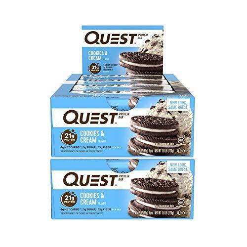 Primary image for Quest Nutrition Protein Bar Cookies & Cream. Low Carb Meal Replacement Bar with 