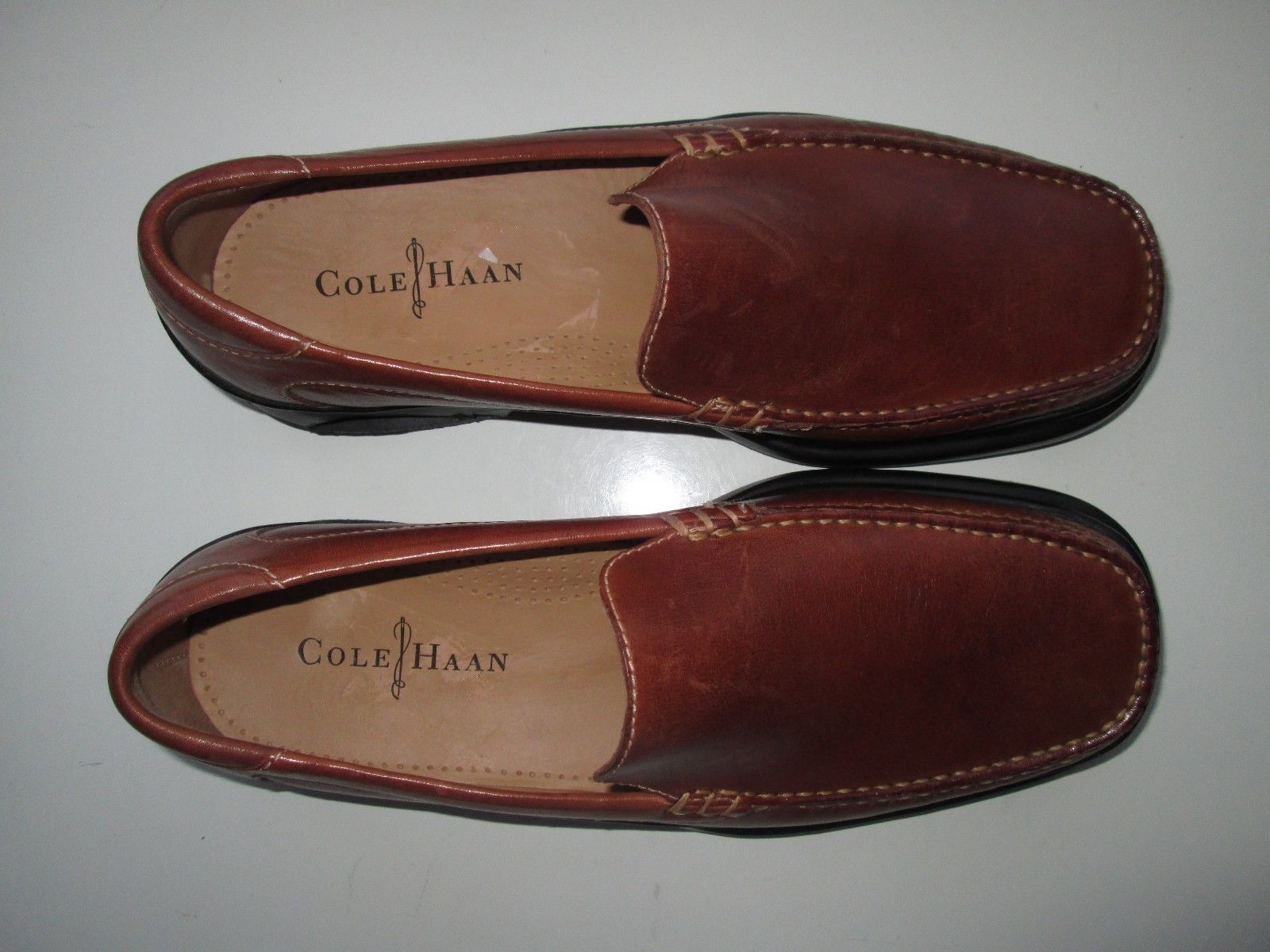 Cole Haan NIKE AIR Full Grain Leather Slip-On Loafer Men’s Shoes Cognac ...