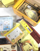 Large Sanrio Pompompurin Lot Binder Stationary Note Bag Sticker Stationary Set image 2