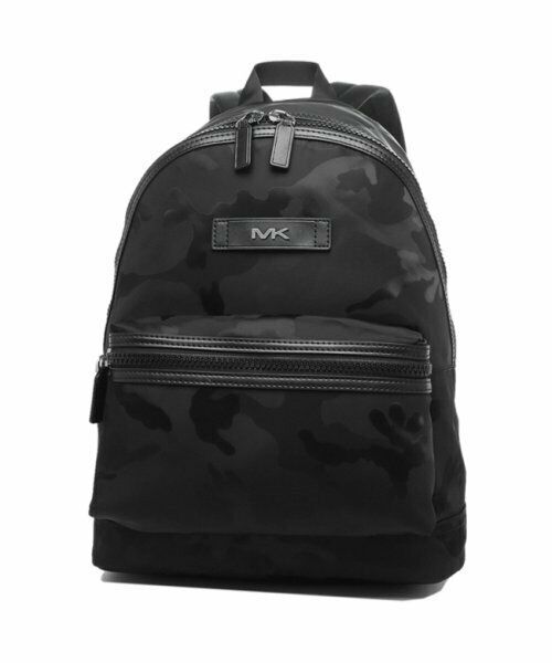 Michael Kors Kent Black Camouflage Nylon Jacquard Backpack 37S0LKNB2U NWT $398
