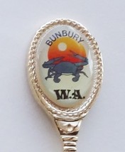 Collector Souvenir Spoon Australia Bunbury W.A. Crab Sunset Emblem - £7.42 GBP