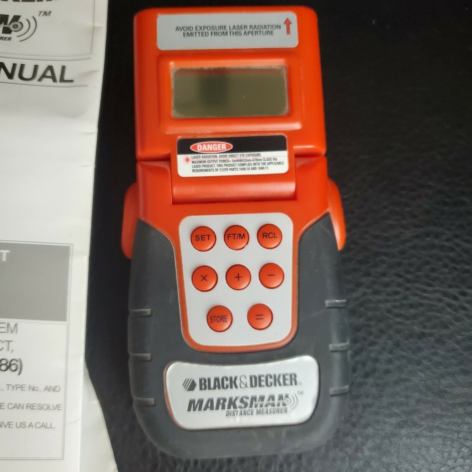 Black & Decker BDSM100 Marksman Sonic Distance Measurer Laser Point ...