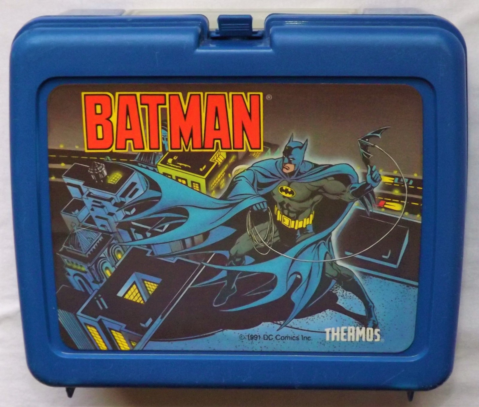 1991 Batman Thermos Lunchbox with thermos 1970Now