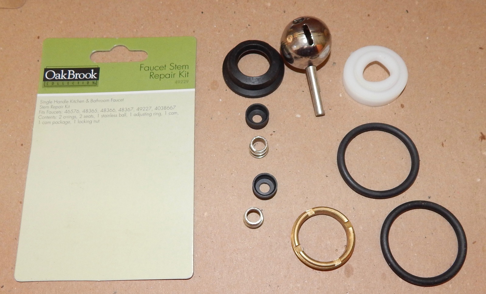 Oak Brook Faucet Stem Repair Kit 49229 Single Handle Fits Many Faucets