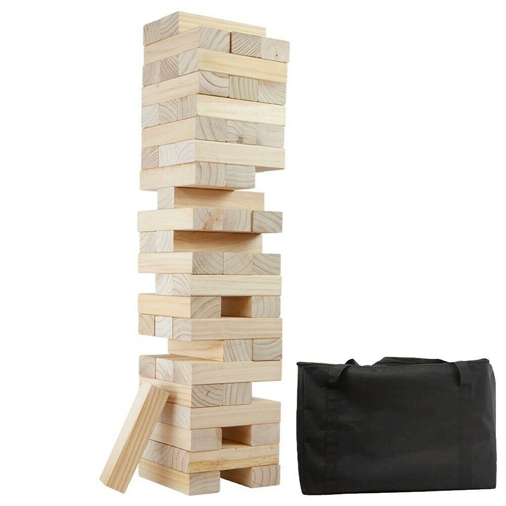 Giant Jenga Tumbling Tower Wooden Block Game Outdoor Garden Yard Family