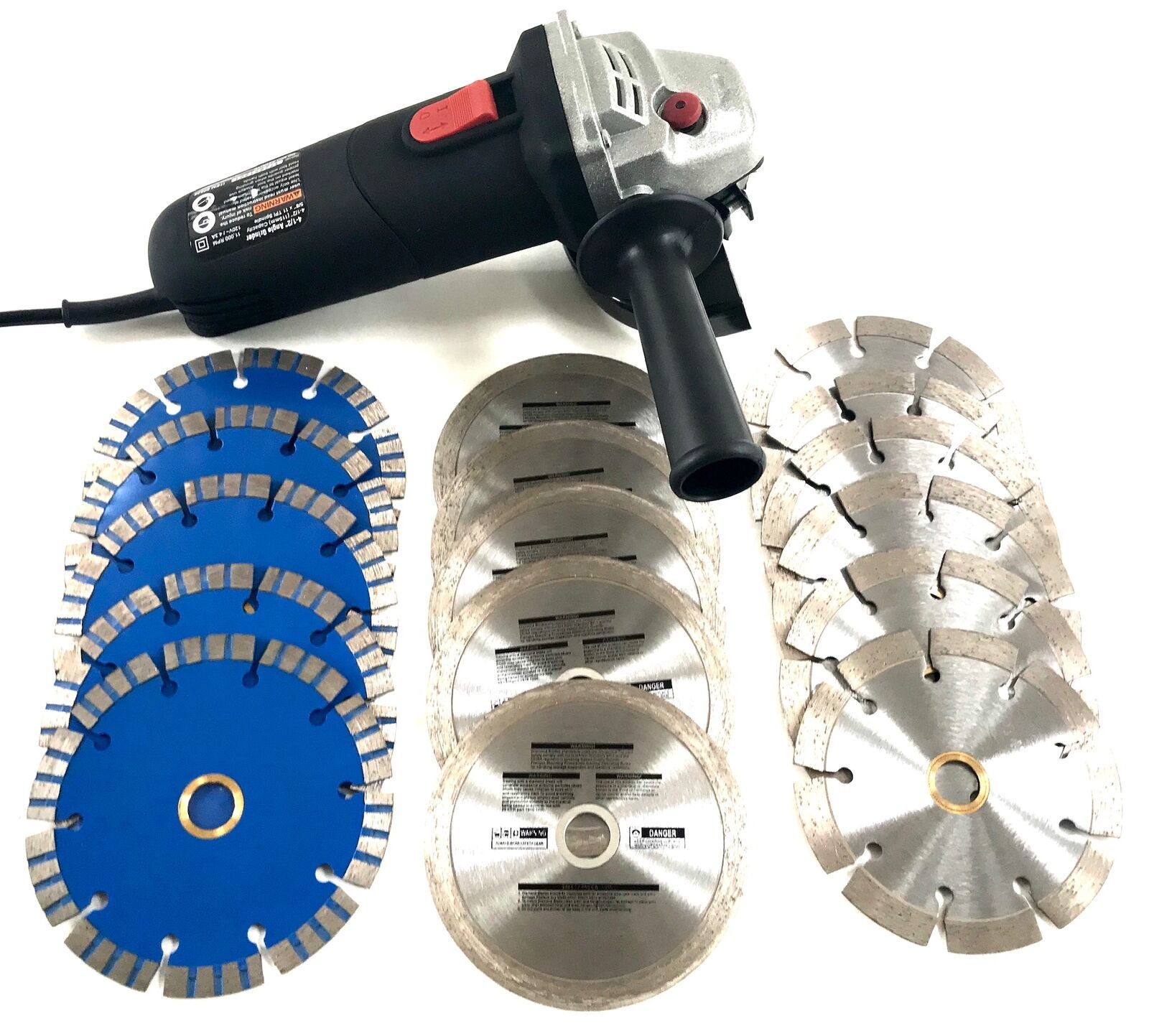 15pk 4 1/2” diamond blades include a 4.5'' angle grinder for stone ...