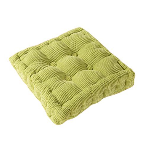George Jimmy Square Thicken Cushion Tatami Floor Cushion Office/Car Pillow-Green
