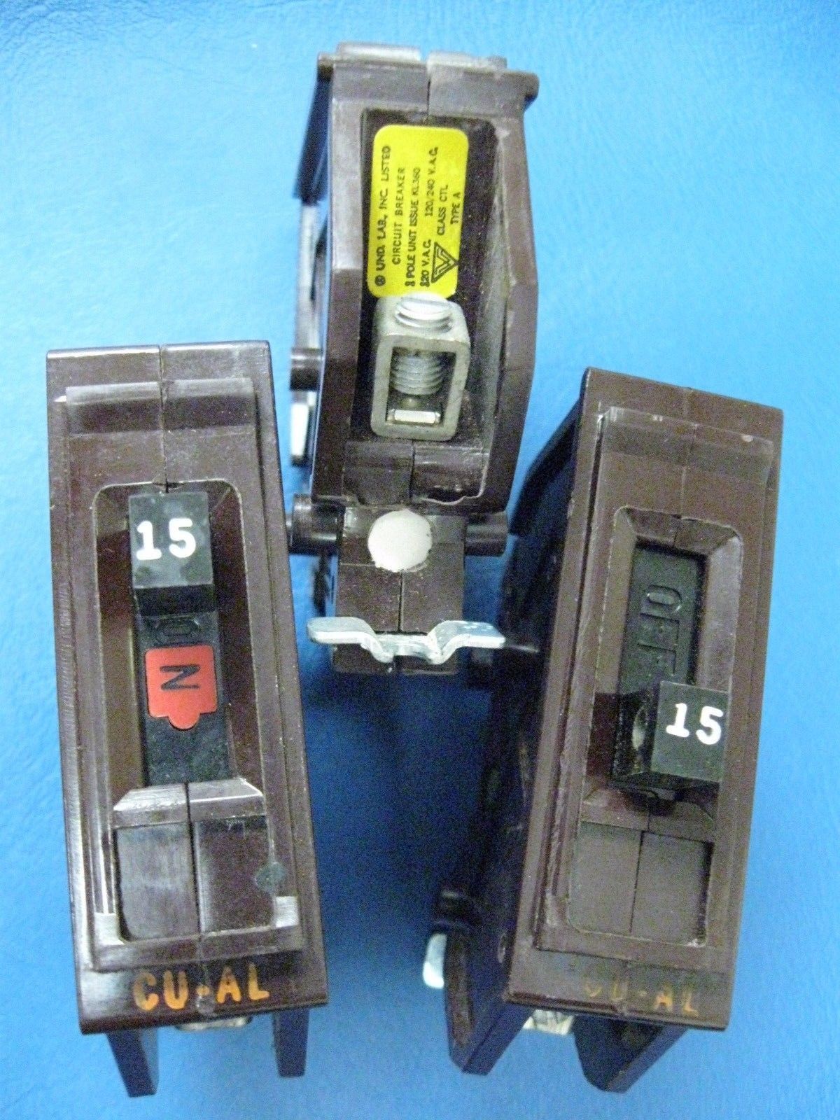 NEW - 15 Amp WADSWORTH Breaker 1 Pole Type A - New Panel Take-Out - Old