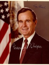 Office of VP letter George Bush Sr Autographed Photo - $99.99