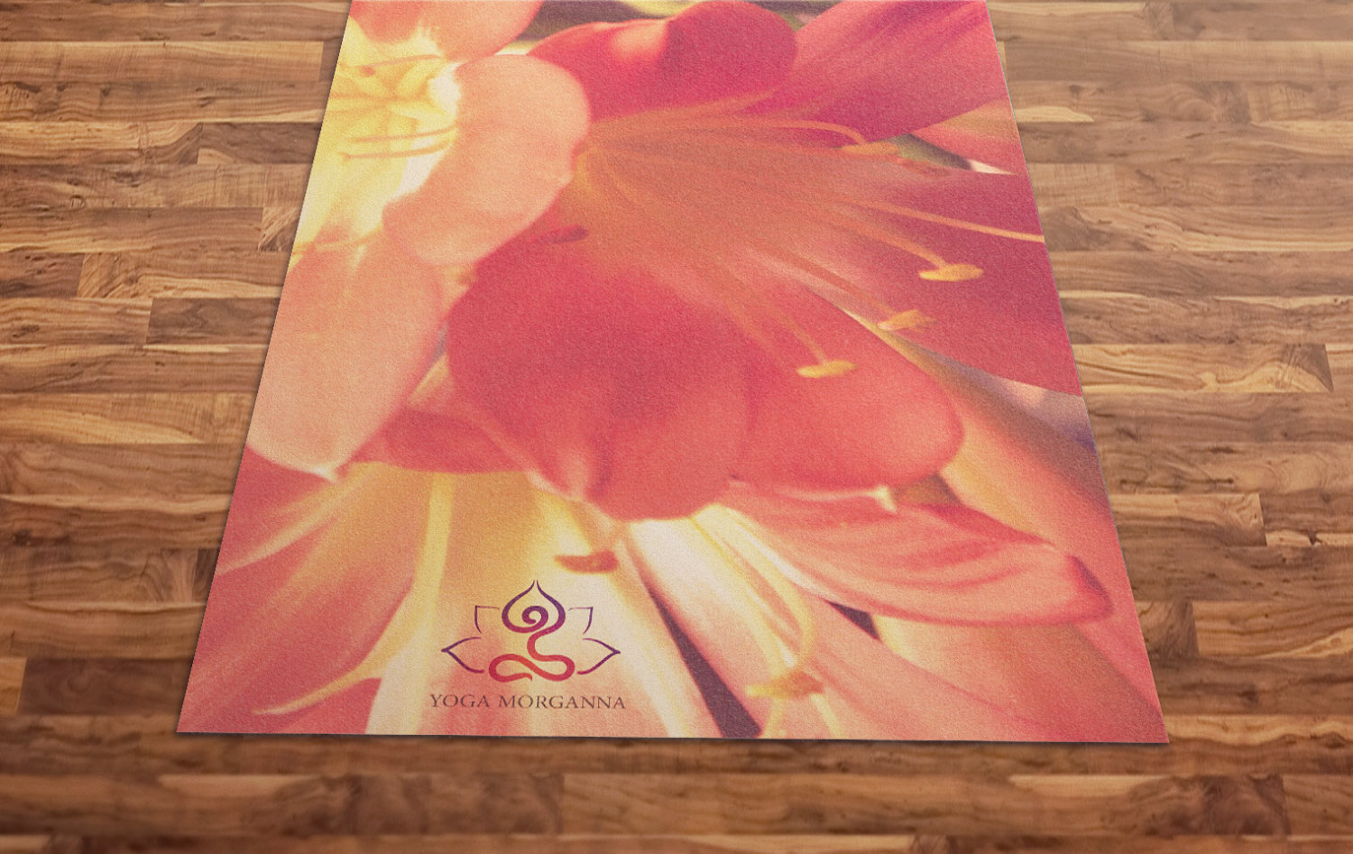 Flower Cornel Printed Yoga Mat Thick 24 x 72 Pilates Decor Rug Gift