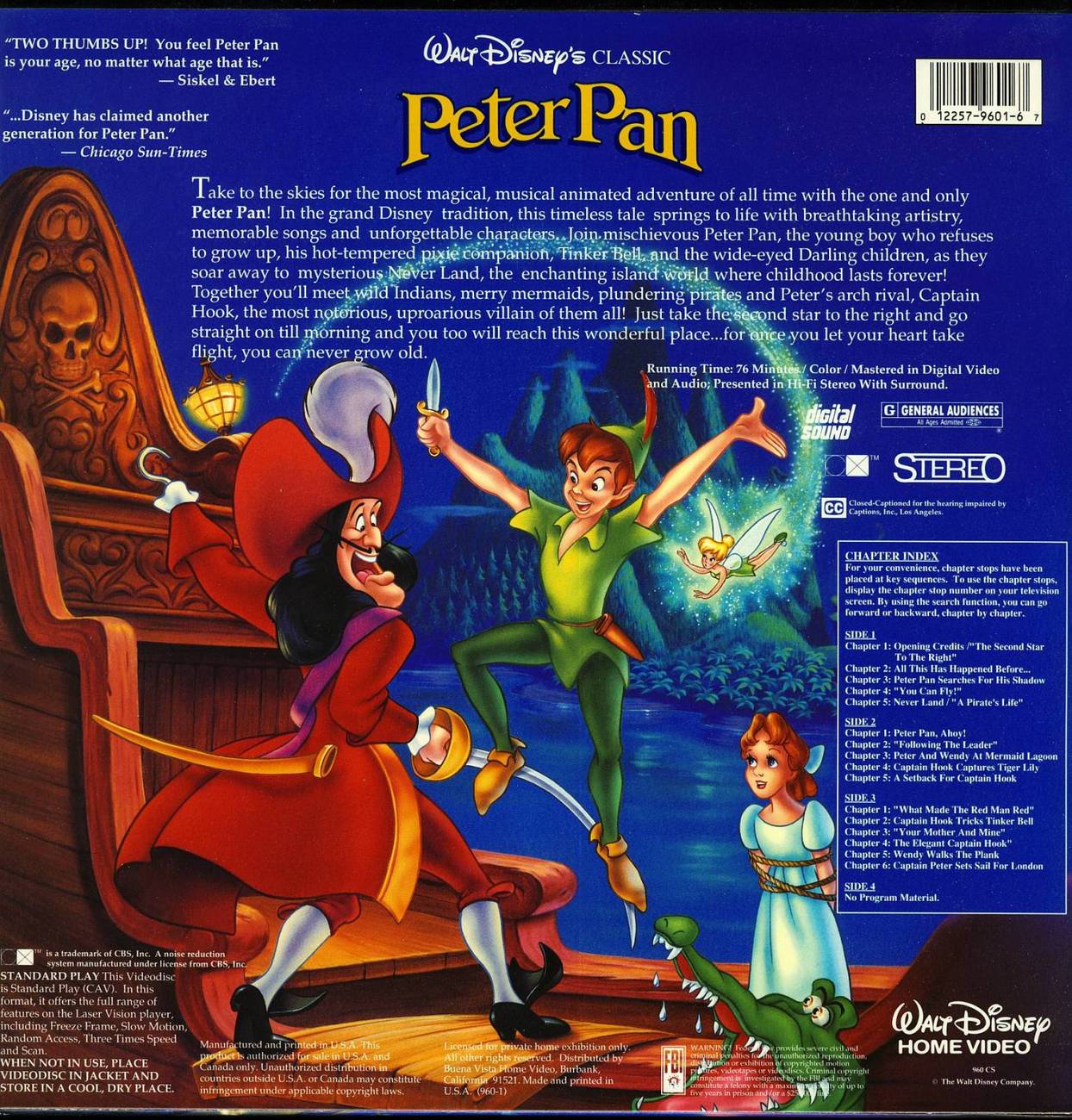 Peter Pan Cav Disney Laserdisc Rare and 50 similar items