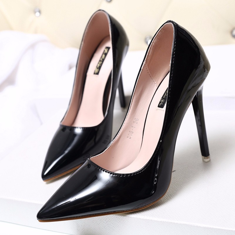 Classic Women Sexy Stilleto Office High Heels Pumps Shoes Pointed Toe ...