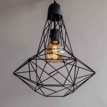 Deckenlampe schwarz hängende Anhänger Industrielle geometrische... - $183.25