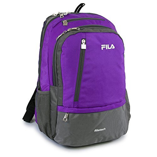 Fila Duel School Laptop Computer Tablet Book Bag Backpack, Purple ...