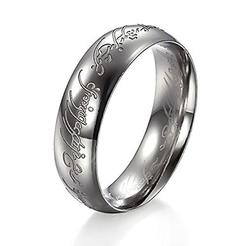 Letter Ring Fashion Stainless Steel - One Ring w/Random Color and Design (sil...