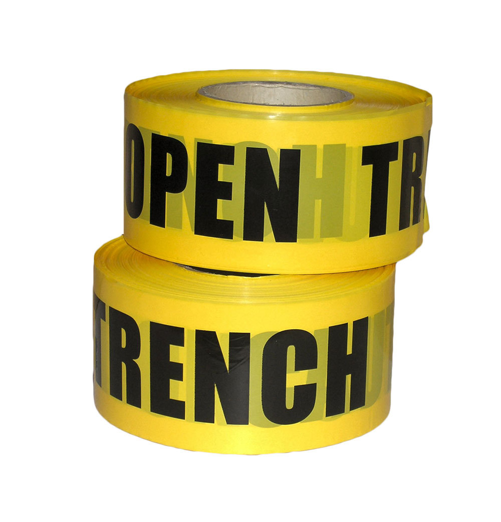 Yellow CAUTION OPEN TRENCH Tape, 2.4 Mil , Sold by Case of 10 Other