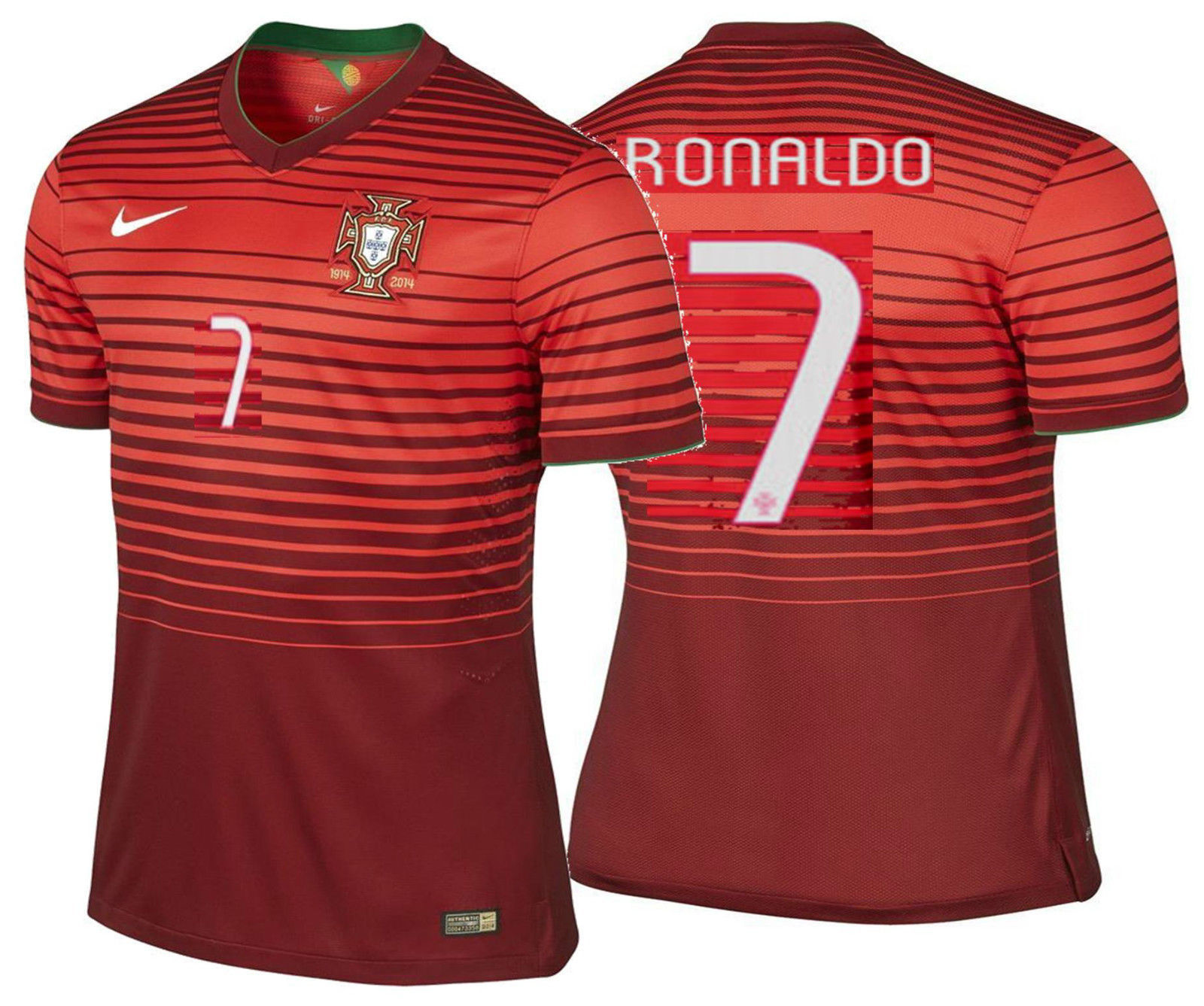 NIKE CRISTIANO RONALDO PORTUGAL AUTHENTIC HOME JERSEY FIFA ...