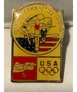 Coca Cola USA Gymnastics Olympics Souvenir Collectable  Hat / Lapel Pin - $7.91