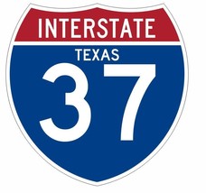 Interstate Texas 37 Sticker Decal R902 Highway Sign  - $1.45+