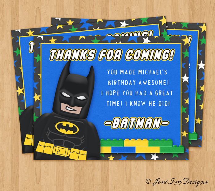 Matching Batman Lego Movie Birthday Invite And 50 Similar Items