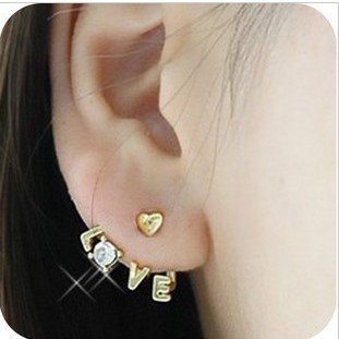 Primary image for Fashion Earrings clear Rhinestone Love Stud