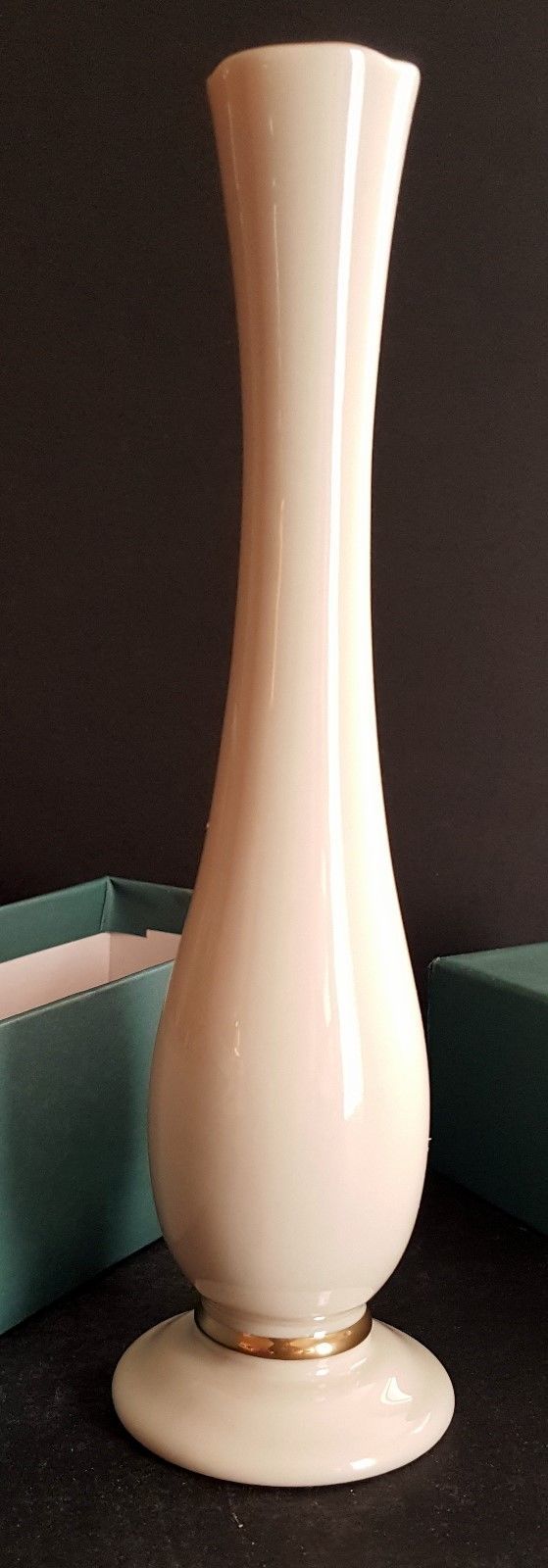 Classic Lenox Collection Bud Vase Made in USA Gold TrimIvory Color