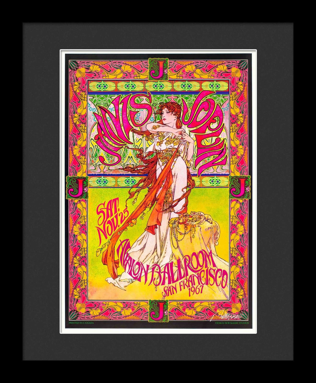 Janis Joplin Framed Concert Poster by Bob Masse - Decals, Stickers ...