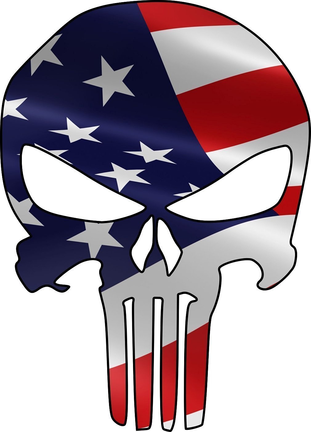 Large Punisher USA American Flag Logo Decal Sticker- Car ,Windows ...