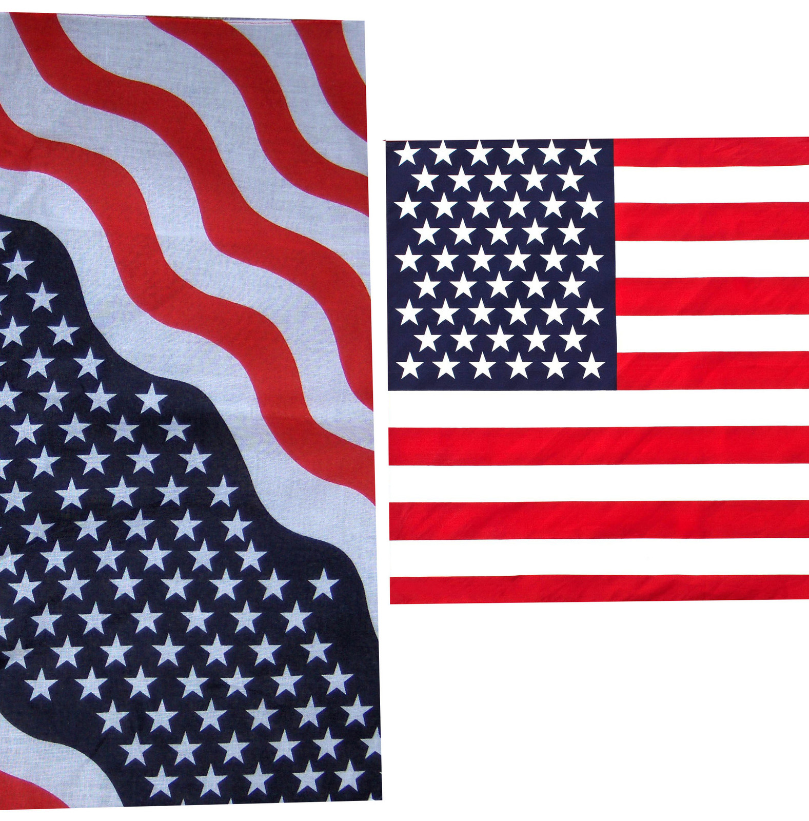 American Flag Bandanas 22 X 22 Red White Blue United States, Country