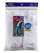 Hanes Boys&#39; White Ankle Sock 6 Pair Large - $8.99
